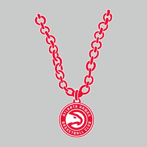 Atlanta Hawks Necklace logo iron on paper